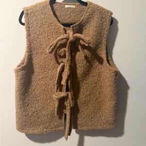 Sunday Up Camel Bouclé Sweater Vest